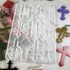 Силиконовые формы для брелоков из смолы, DIY Craft Подвеска Брелок Декор для рюкзака, Силиконовые формы прямоугольной формы для литья из смолы, с несколькими крестообразными узорами