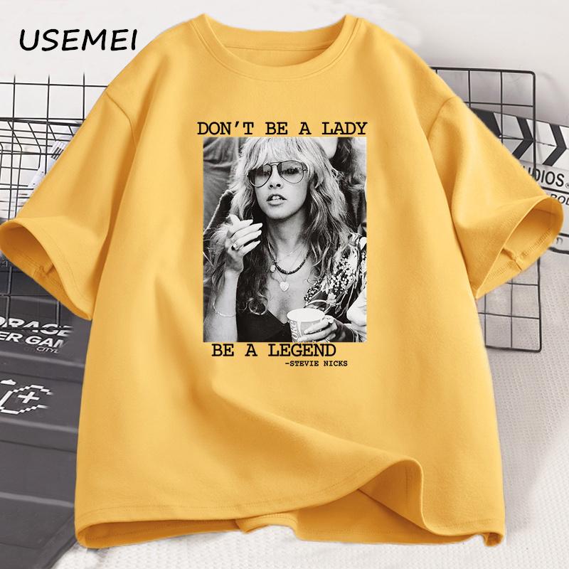 Dont Be A Lady Be A Legend Tshirt Vintage Hip Hop Graphic T Shirts Cotton Unisex Short Sleeve Tshirt Harajuku Streetwear Tops