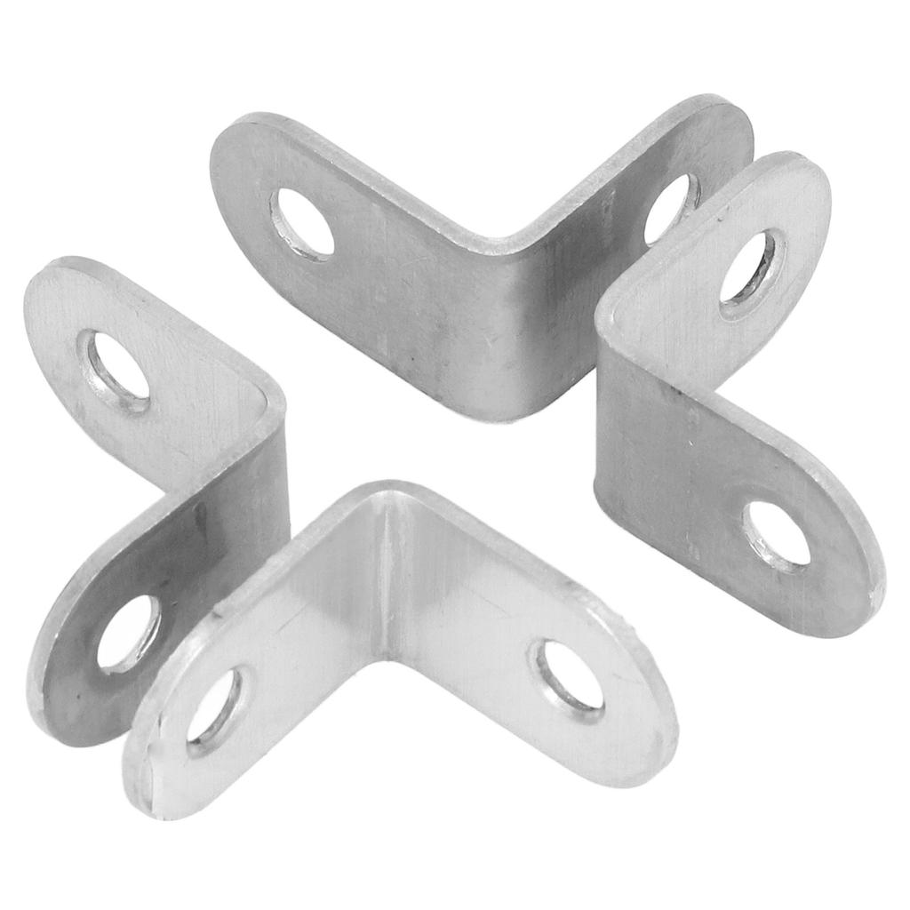20Pcs L Bracket Corner Brace Stainless Steel with Screw Set Kit for Cabinet Bookshelf