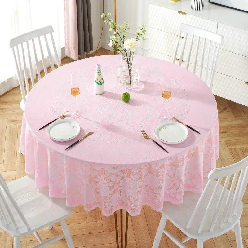 Многоразмерная настольная ткань для горячего тиснения из ПВХ, водонепроницаемая, маслостойкая, не стираемая, круглый коврик для стола, утолщенная бытовая ткань для обеденного стола