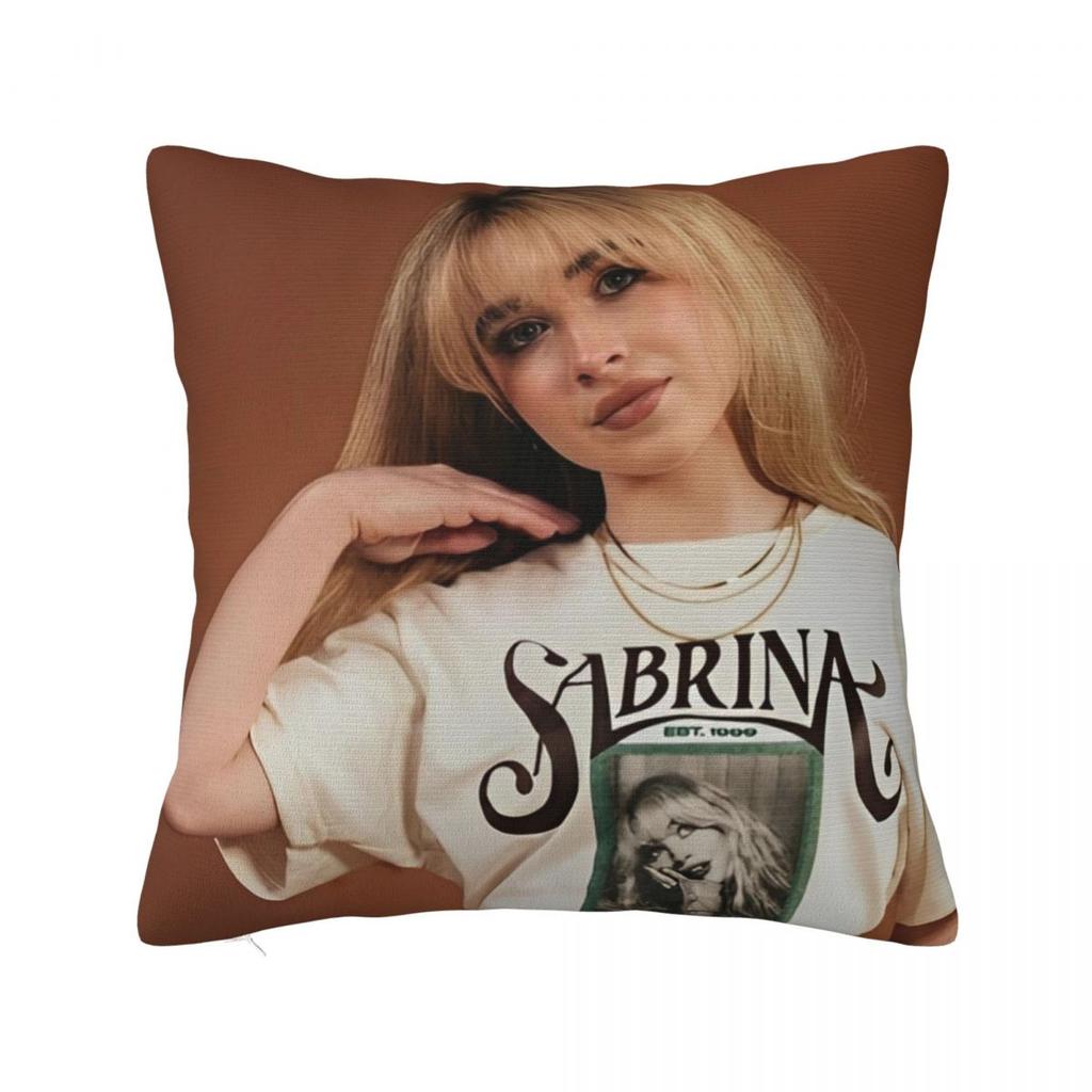 Singer Sabrina Carpenter Pillowcase Polyester Cushion Cover Decorative Pop Music Throw Pillow Case Cover Home Dropshipping 18'