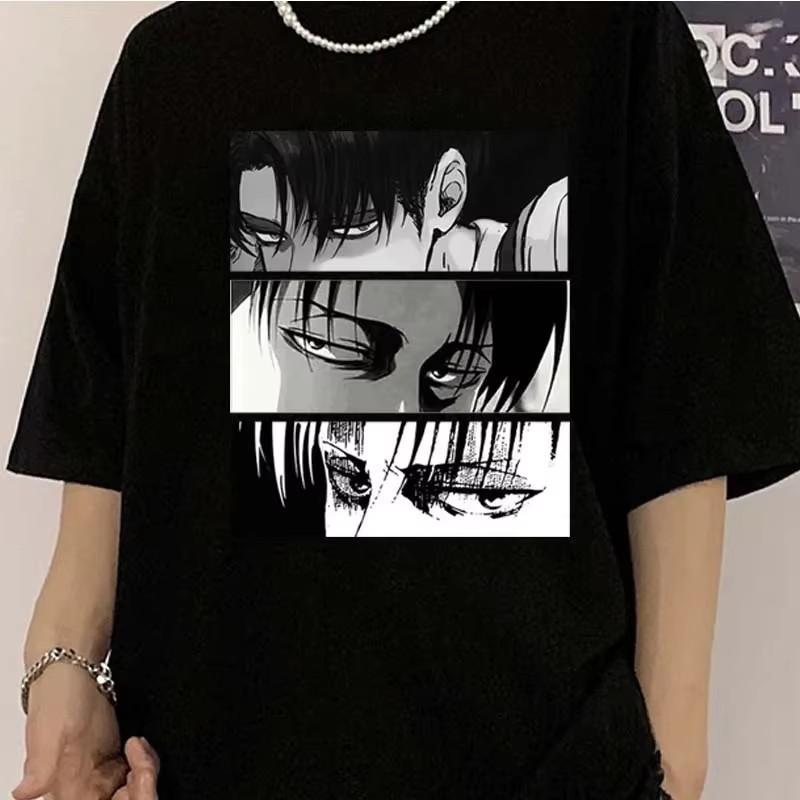 T-shirt Women Men Attack on Titan T Shirt Kawaii Cartoon Titans Attack Graphic Tees Demale Harajuku Summer Tops Japanese Anime