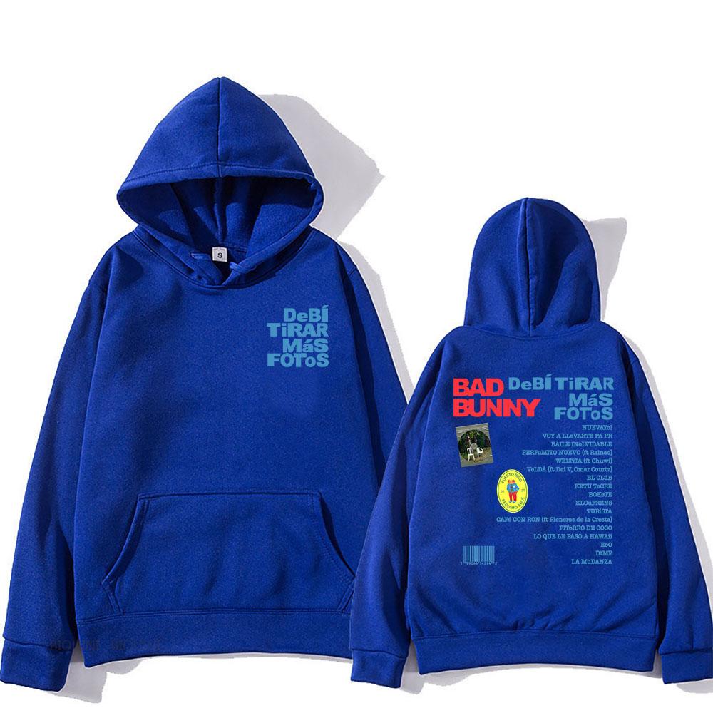 Unisex Streetwear Bad Bunny DTMF Hoodies 2025 New Album Debí Tirar Más Fotos Printing Sweatshirts Winter Comfortable Male Hoodie