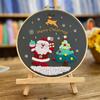 1 Piece Christmas Embroidery Starter Kit Stamped Cross Stitch Kit for Beginner