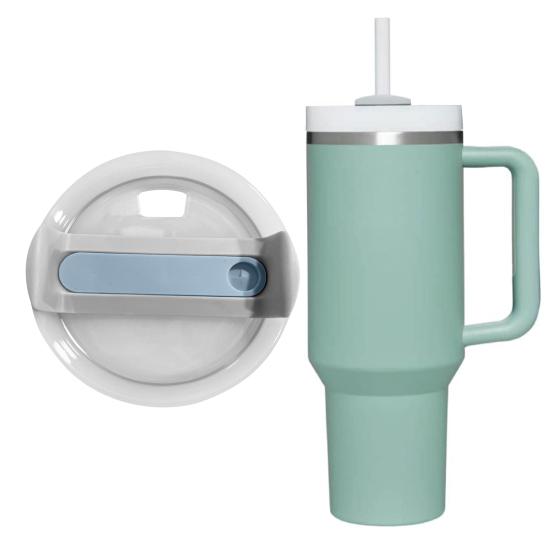 Крышка стакана на 40 унций, герметичная крышка для стакана, устойчивая к брызгам, отверстие для соломы, тонкая крышка стакана, сменный аксессуар для чашки