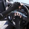 Two Fingers with Exposed Half Finger Ice Sleeves Sun Protection Anti-UV Arm Sleeves  For Women