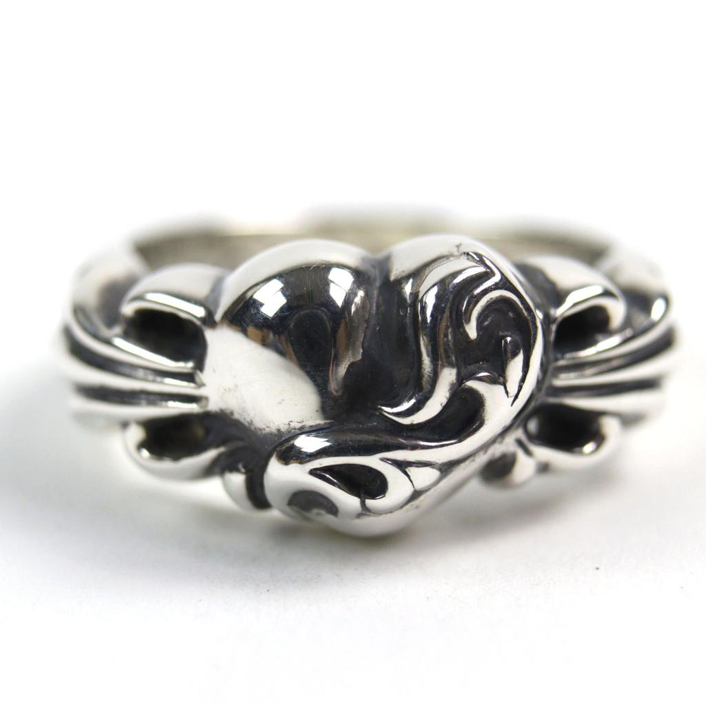Отличное кольцо CHROME HEARTS Floral Cross Heart Ring Серебро 925 мужское б/у