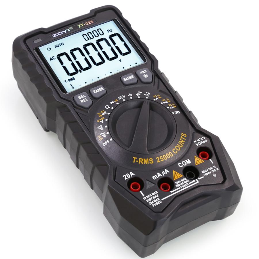 ZOYI 25000 Count ZT-225 Высокоточный автоматический интеллектуальный мультиметр, универсальный измеритель