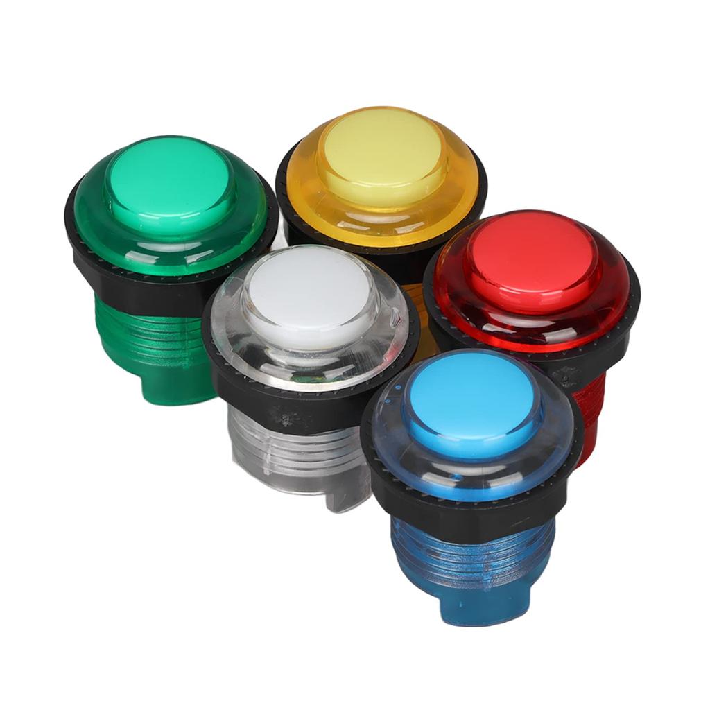 5pcs 28mm Arcade LED Light Push Buttons with Switch for Arcade Machine Game Joysticks (12V)