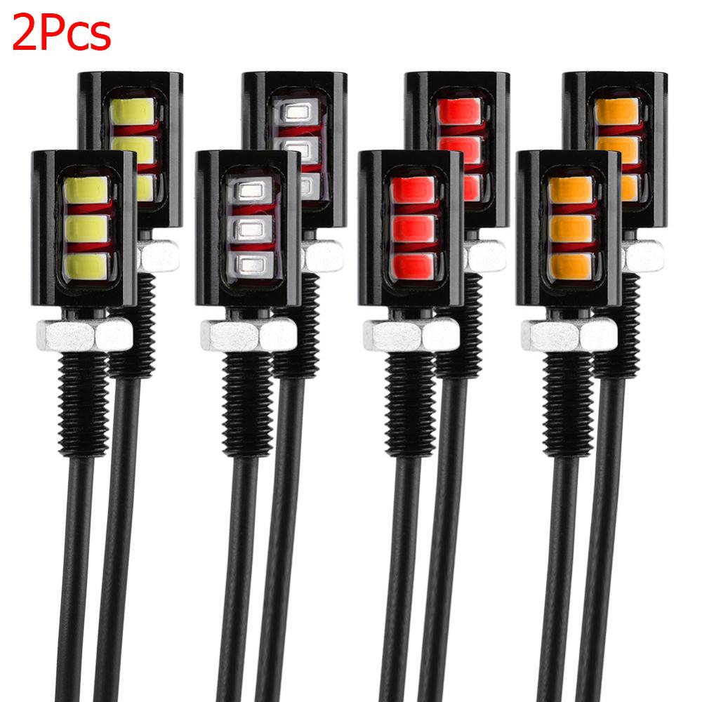 2Pcs New Screw Bolt Auto 3 LED Car Motorcycle Light Lamp License Number Plate