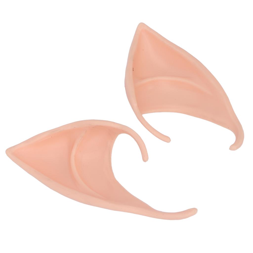 Cosplay Fairy Elf Ears Soft Plastic Cement False Artificial Ears Costume Props for Halloween Christmas Party