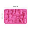 Halloween Silicone Mold Scary Skull Witch Hat Tomb Bat Pumpkin Spider Fondant Chcolate Mould Cake Decoration DIY Baking Tools