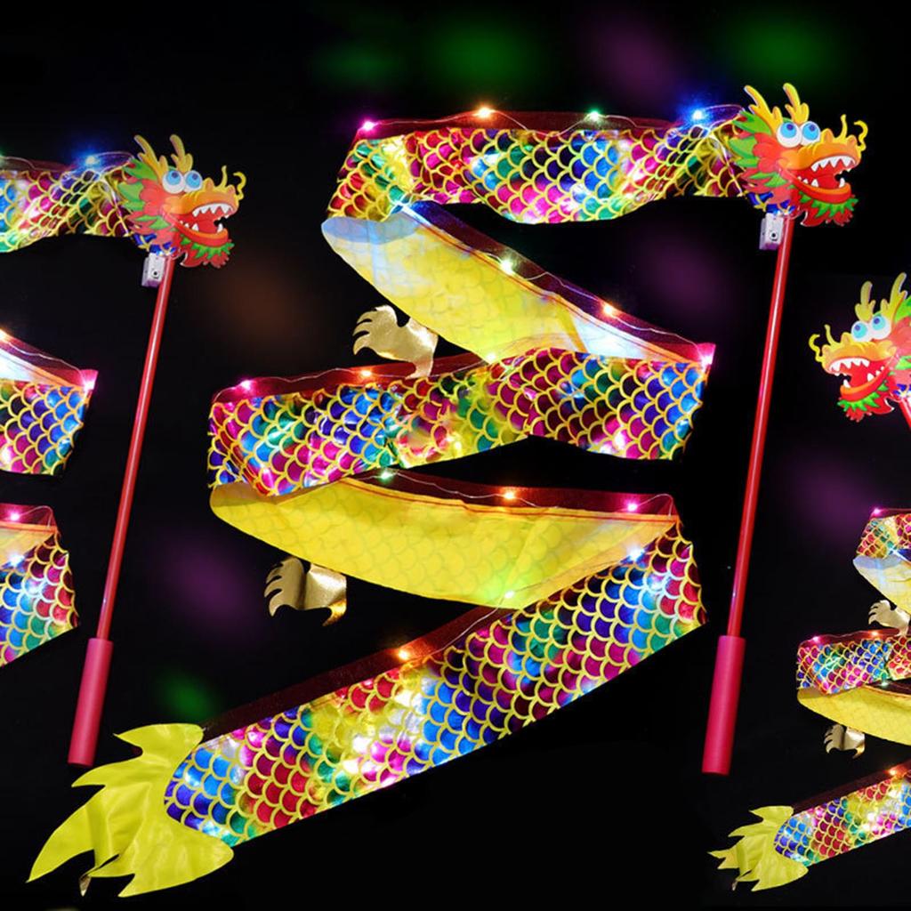 Мультяшный дракон танец лента серпантин открытый фитнес дракон сценические шоу реквизит китайский Новый год праздничный реквизит