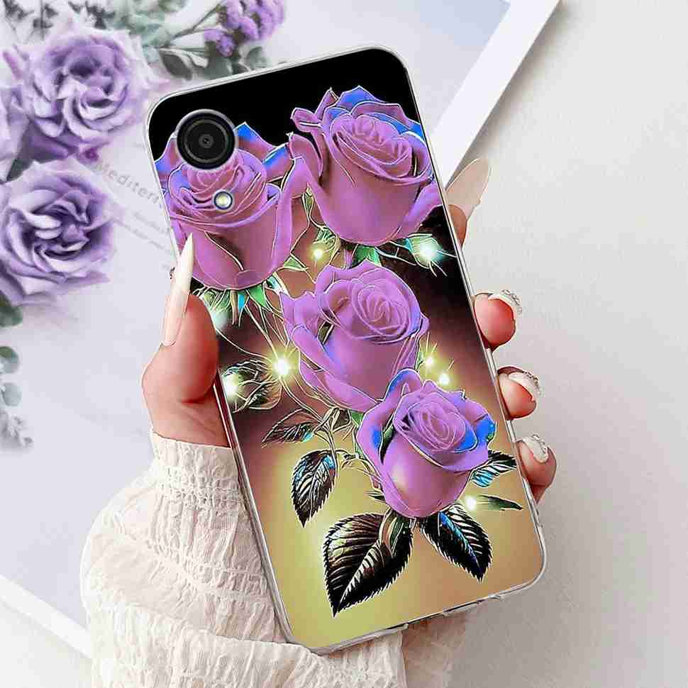Для Samsung A03 Core Чехол Мягкий Силикон Милый Рисованный Чехол-Крышка с Сердечками Для Samsung Galaxy A03 Core SM-A032F TPU Fundas Capa