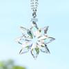 8*8cm Car Pendant Crystal Snowflakes Car Rearview Mirror Interior Accessories Prisms Hanging Trim Christmas Gifts Snowflake