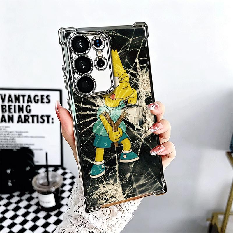 Мультяшный Чехол-Бампер Homer Simpson для Samsung Galaxy S26 Ultra S25 Edge S24 FE S23 Plus S22 S21 + S20 С покрытием Защита от падения