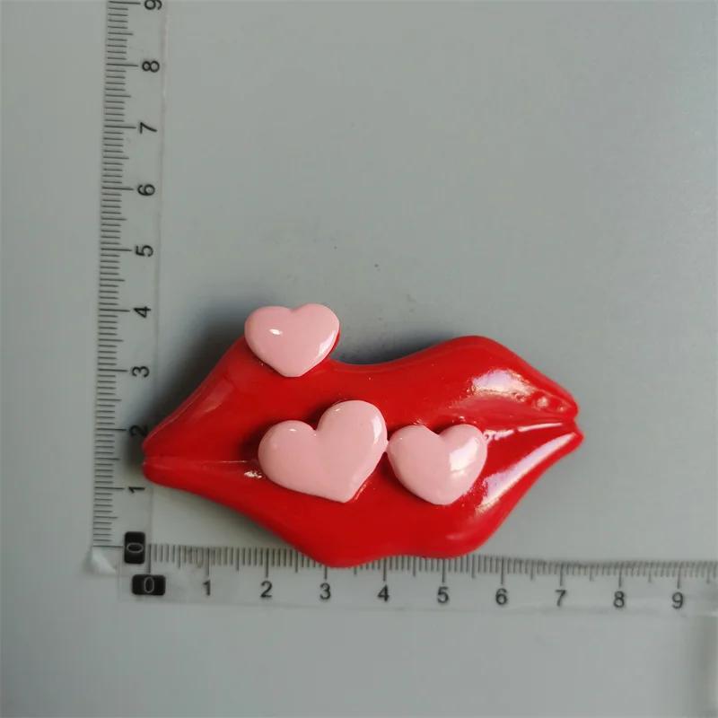 Kawaii Heart Flower Греция Heat Tiger Магнит на холодильник Хэллоуин Lip Shap Милая наклейка Магнитный домашний декор Подарки для детей Mun