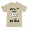 Dnd D20 Dice Don't Worry I Have A Plan Men Women T Shirts Dungeon Dragon DM Game Apparel  Tees T-Shirts  Summer Clothes