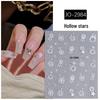 Butterfly and Star Hollow Nail Stickers - Thin, Tough, Adhesive Flat Type