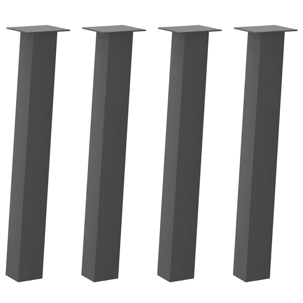 Vidaxl Nogi Do Stolika Kawowego, 4 Szt., Antracyt, 72 Cm, Stal