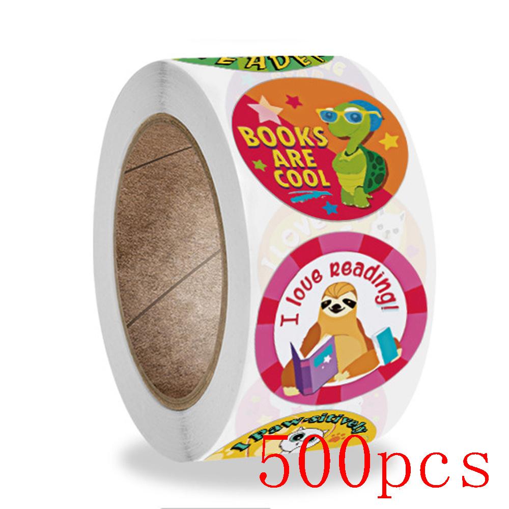 50-500 шт. Английские животные Мультяшные наклейки Для Детских Игрушек Наклейка Школьный Учитель Награда Наклейка 1 Дюйм Рисунок Мотивационная Наклейка