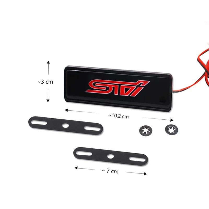 for Subaru STI Forester XV Outback Impreza WRX Legacy BRZ Tribeca Car Front Grille Emblem Badge LED Light Auto Decoration ge3
