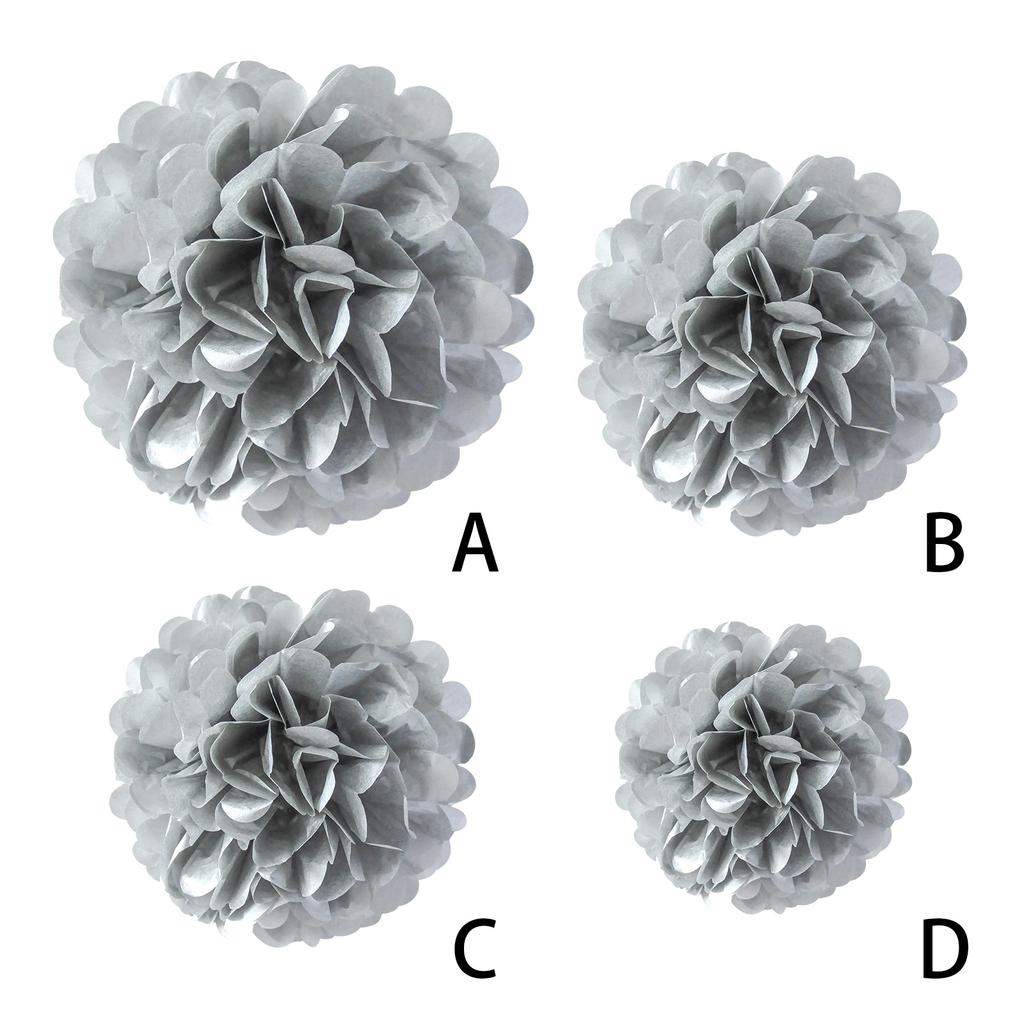 1 шт. Набор 7,8-дюймовых серых бумажных цветочных шаров для вечеринки по случаю дня рождения, бумажные шары с помпонами, подвесные цветы, бумажные помпоны