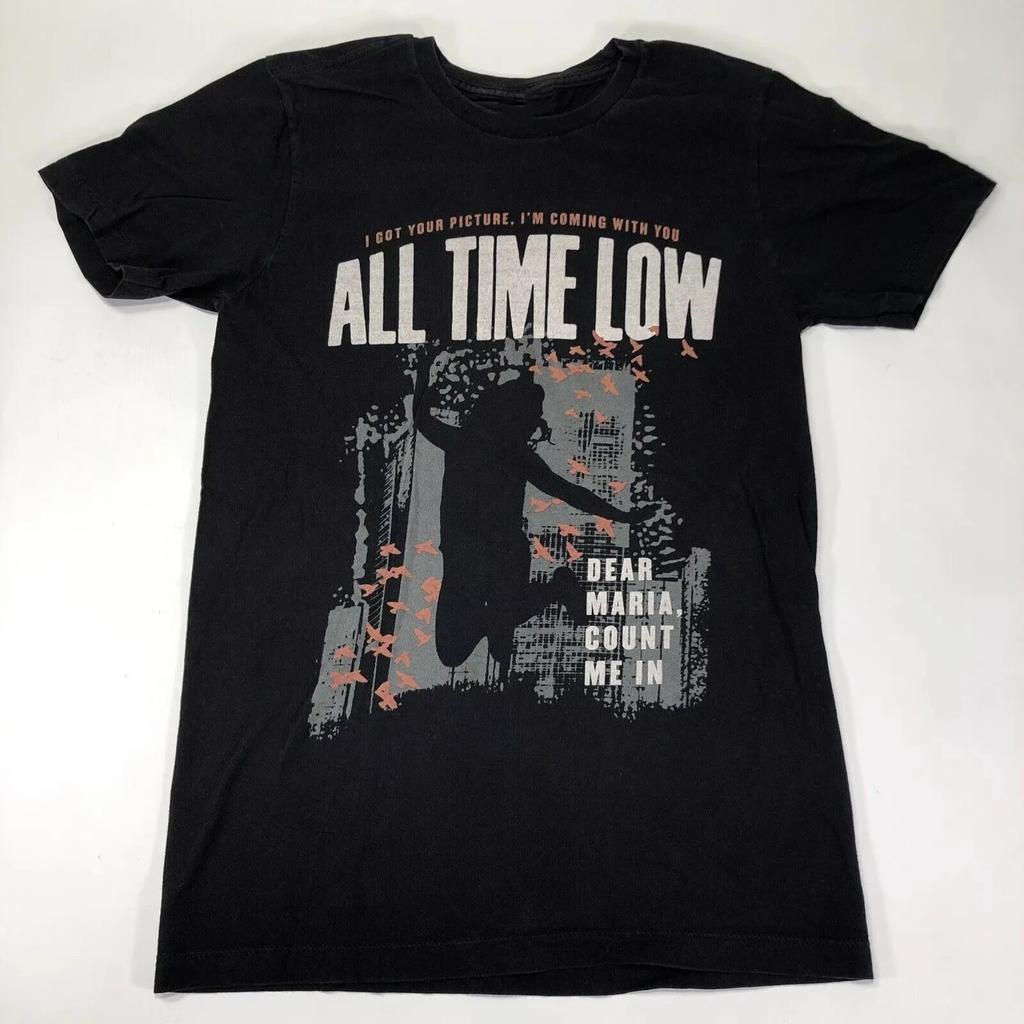 All Time Low Футболка с принтом Dear Maria Count Me in для мужчин и женщин S4XL Модные Популярные Оверсайз Топы
