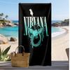 Быстросохнущее пляжное полотенце с принтом Nirvana, супервпитывающее, мягкое, легкое, банное полотенце для бассейна, летнего отдыха