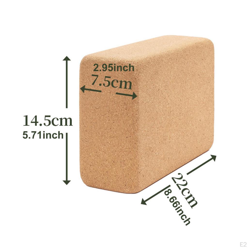 Cork Yoga Block Exercise Assistive Equipment Wooden Accessory for Fitness Home Gym