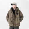 Winter New Hooded Men's Down Jacket White Duck Down Thickened Loose Warm Jacket Men's Jacket Work Wear
