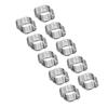 10pcs Two Ear Double Ear Hose Clamps Iron Zinc Plated Adjustable Hose Clamps  Hose Fastening