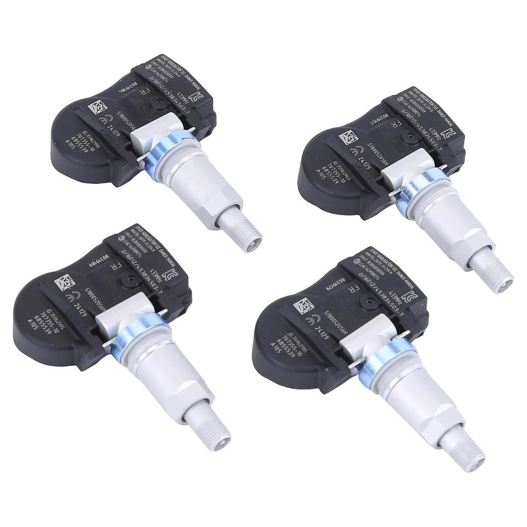 4x Tyre Aluminium Pressure Sensor TPMS Compatible for 1-ER F20 F21 2ER F22 F23 F45 F46 433M-Hz 6855539
