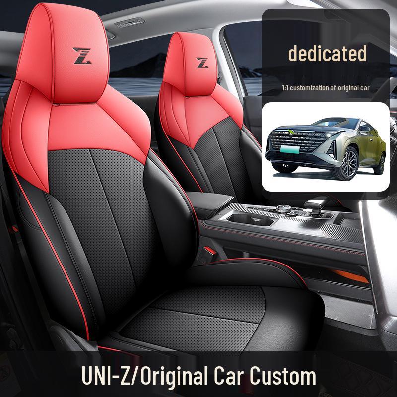 UNIZ Специальная подушка для автомобильного сиденья из натуральной кожи - Универсальная посадка, Четыре сезона, Новая модель