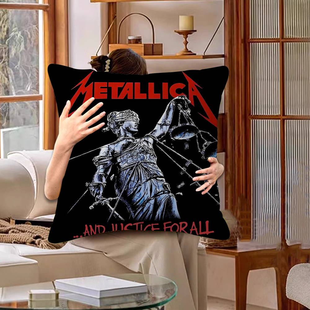 Подушка-подушка для офиса, автомобиля, дивана M-METALLICA, чехол 45x45 см, чехол для поясничной подушки
