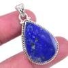 Natural Lapis Lazuli Gemstone 925 Solid Sterling Silver Gift Pendant 1.50" U5z53