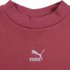 Puma Однотонный фирменный вышитый логотип с принтом, круглый вырез, длинный рукав, женская толстовка, розовый цвет 534370-25