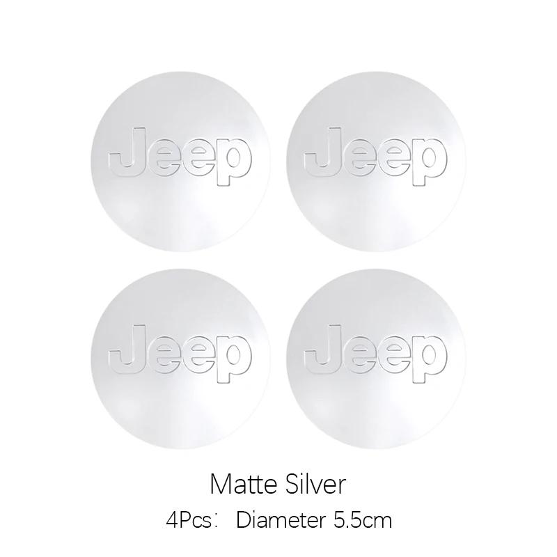 For Jeep For Jeep Renegade Compass Grand Cherokee Wrangler jk Gladiator 4pcs ABS Electroplating Car Wheel Hub Center Cover  A