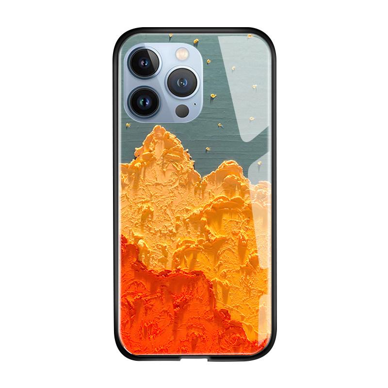 Чехол для телефона из закаленного стекла для iPhone 11 12 13 14 15 16 17 Redmi 10 12 14C Note10 Note14 Xiaomi 11Lite PocoC75 Мягкий край Ударопрочный Гладкий чехол