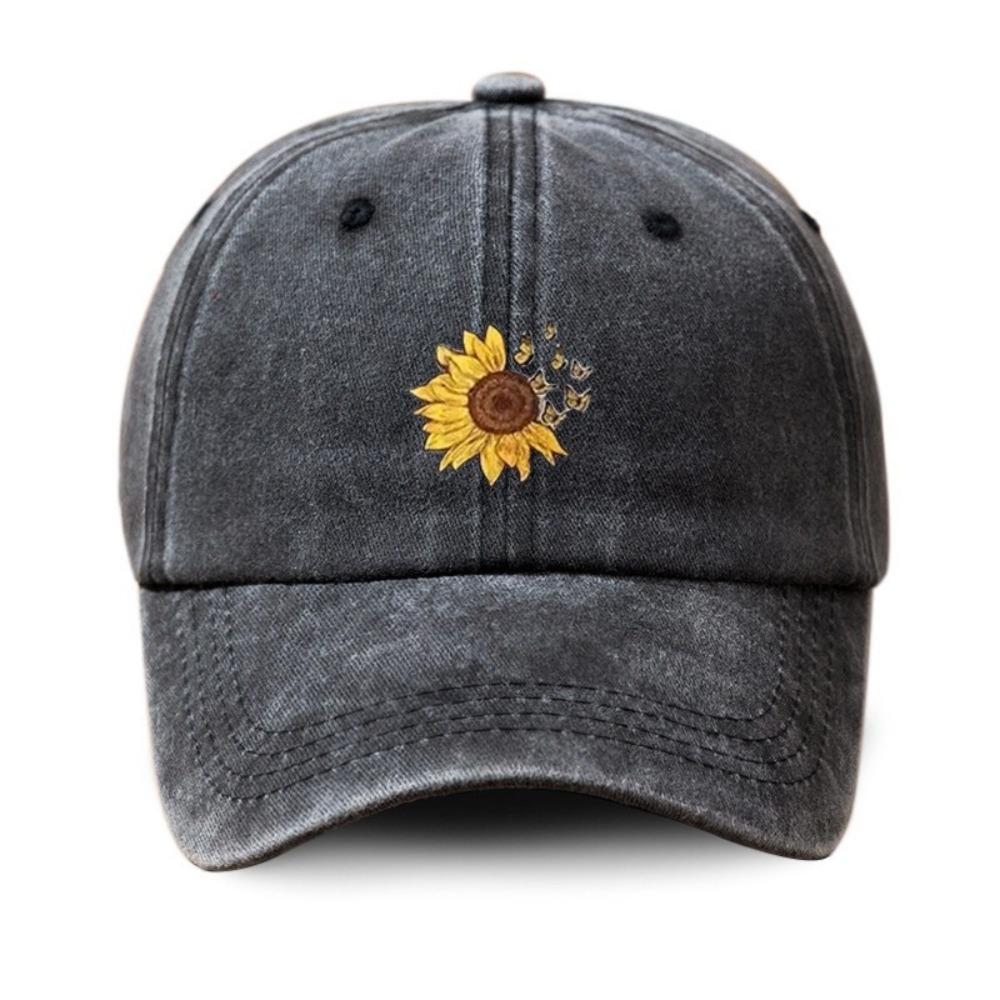 Sunflower Pattern Dad Trucker Hat Adjustable Sun Hat Fashion Baseball Cap  Unisex