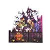 Мультяшные Хэллоуинские Открытки Дом с Привидениями Коробка Тыква Летучая Мышь Паук Хэллоуинские Почтовые Открытки Разноцветные с Конвертом