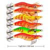 2.0#  2.5#  3.0# Jigs Luminous Lifelike Squid Hook Wood Shrimp Lures Octopus Bait Fishing Tackle