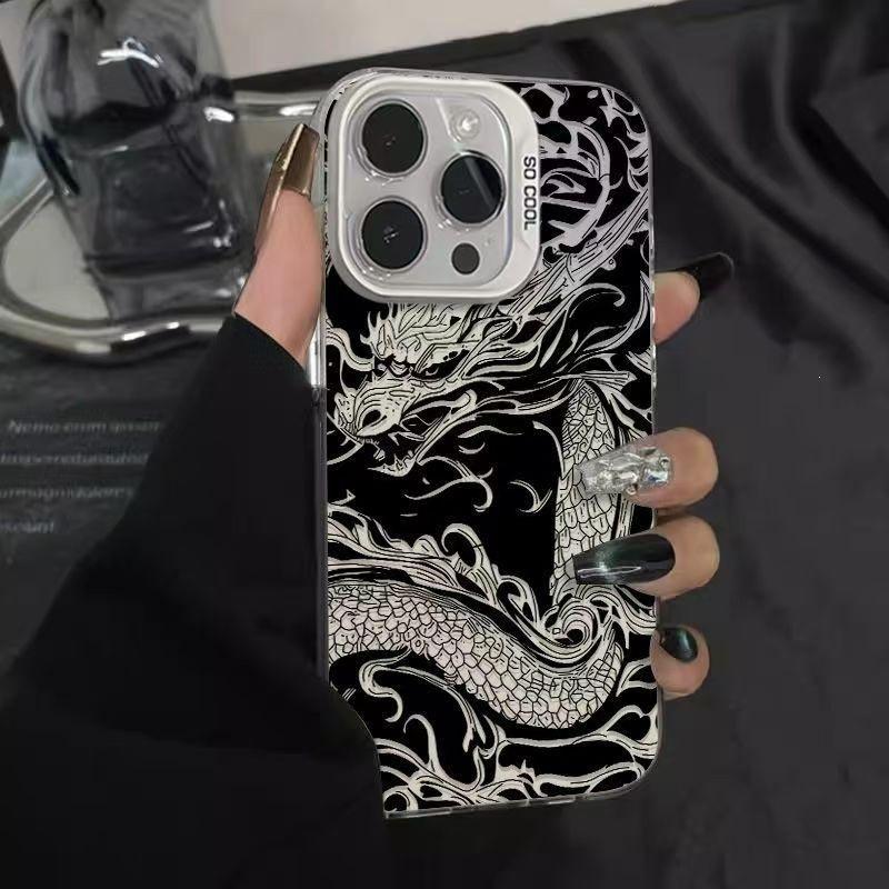 Чехол для мобильного телефона iPhone 16 «Древний Дракон» 16plus ультратонкий 15Plus матовый ретро 13 нишевый защитный чехол 1