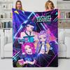 K-Pop Охотники на демонов Подарки для фанатов Одеяло Аниме Фланелевое Плед Одеяло Подходящее для дома, отдыха, кемпинга, путешествий Многофункциональное одеяло