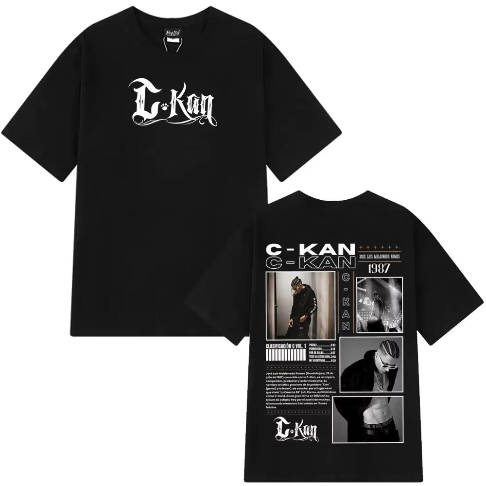 Singer Ckan Tour 2026 album graphics 100Cotton Mens Tshirt Fashion Hip Hop Oversized Retro Unisex Oneck Short Sleeve shirt
