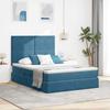 Storage Bed with Mattress Dark Blue 140 x 200 cm Velvet