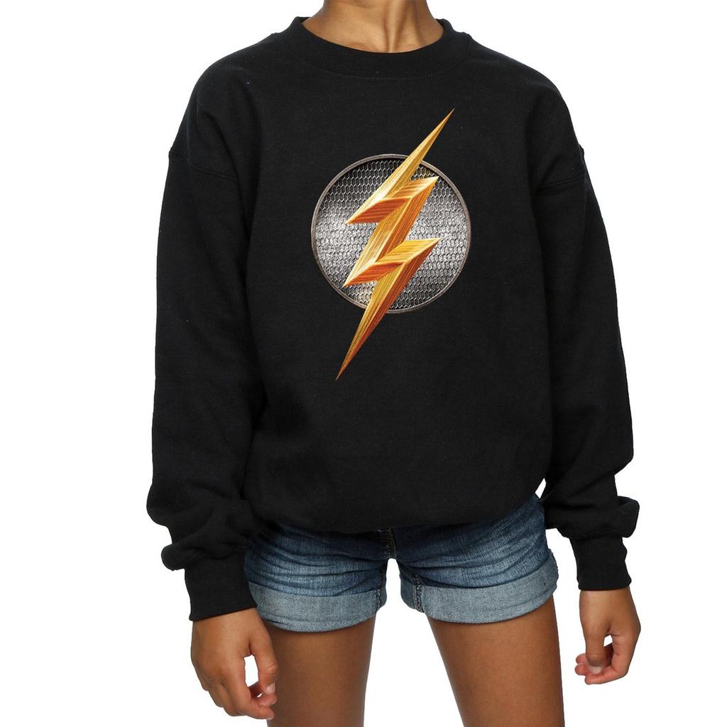 DC Comics Girls Justice League Movie Flash Emblem Sweatshirt