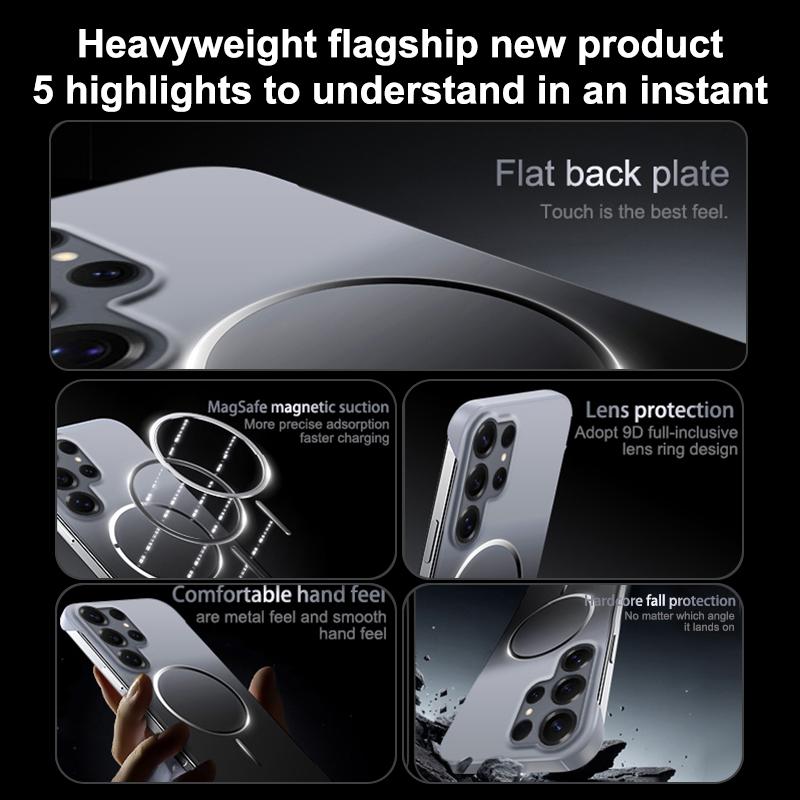 Безрамочный Магнитный Чехол Для Magsafe Samsung Galaxy S26 S25 Edge S24 S23 S22 Ultra Plus Градиентный Цвет Тонкий Мягкий PC Задняя Крышка