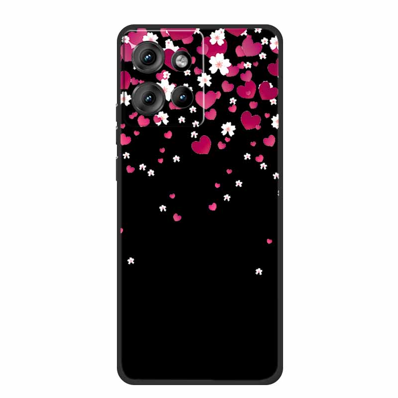 Чехол из ТПУ для Motorola Moto G 2025 Чехол Мультяшный Черный Силиконовый Мягкая Задняя Крышка Чехол для Moto G75 Edge 60 Pro Fusion Чехол для Телефона