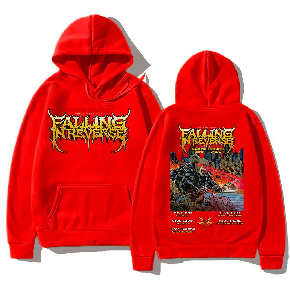 2025 Popular Mons Tour II World Domination Hoodies Back Sports Shirts Men's and Women's Autumn High Street Warm Hoodies